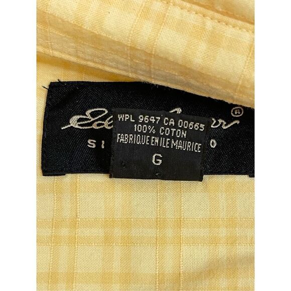 Eddie Bauer men’s shirt sleeve button up shirt yellow size large - Picture 5 of 6